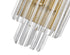 Kuna Wall Lamp 3 Light Brass - Clear Sculpted Glass